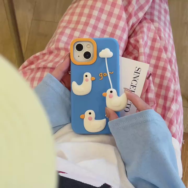 Cloudy Duck Dream Phone Case For iPhone