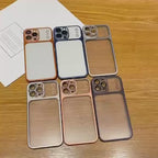 Matte Clear Electroplating Bumper Cover with Lens Protector for iPhone