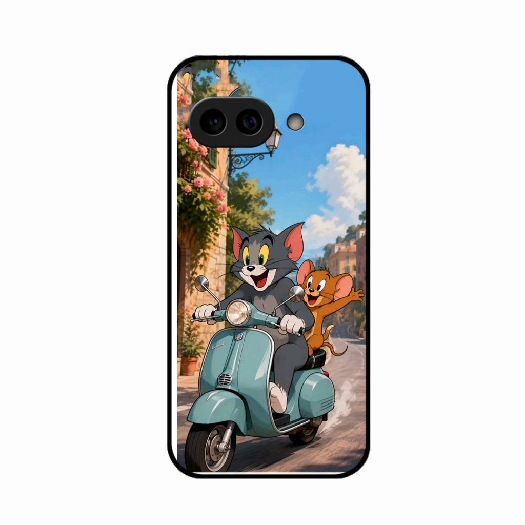 Cartoon Scooter Adventure Premium Glass Phone Case for Google Pixel 10A 5G