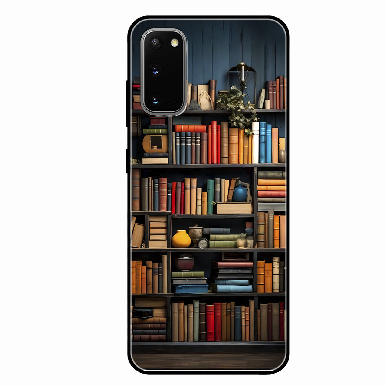 Colorful Bookshelf Art Glass Case Cover for Samsung Galaxy S20