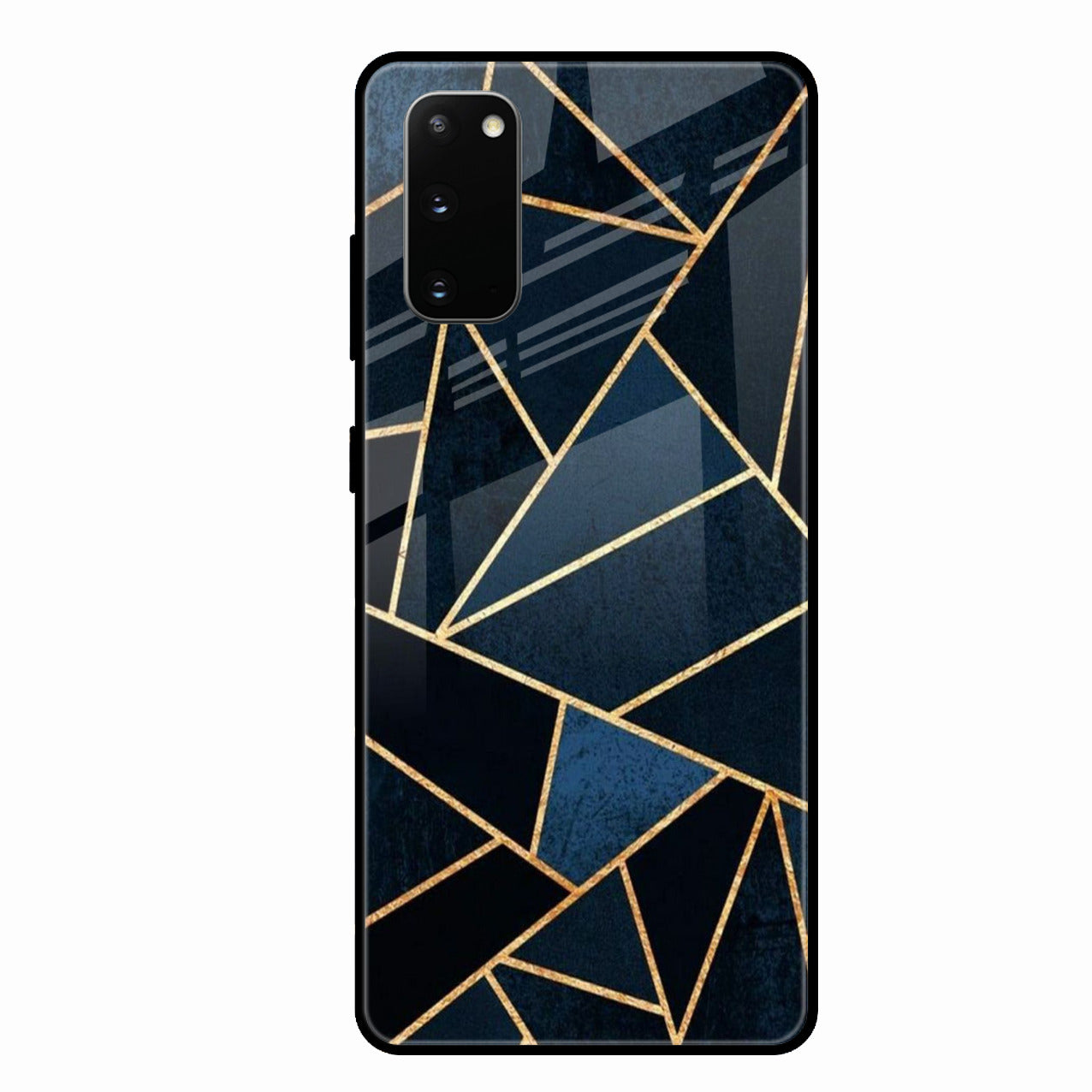 Midnight Gold Geometric Premium Glass Phone Case for Samsung Galaxy S20 Fe 5G