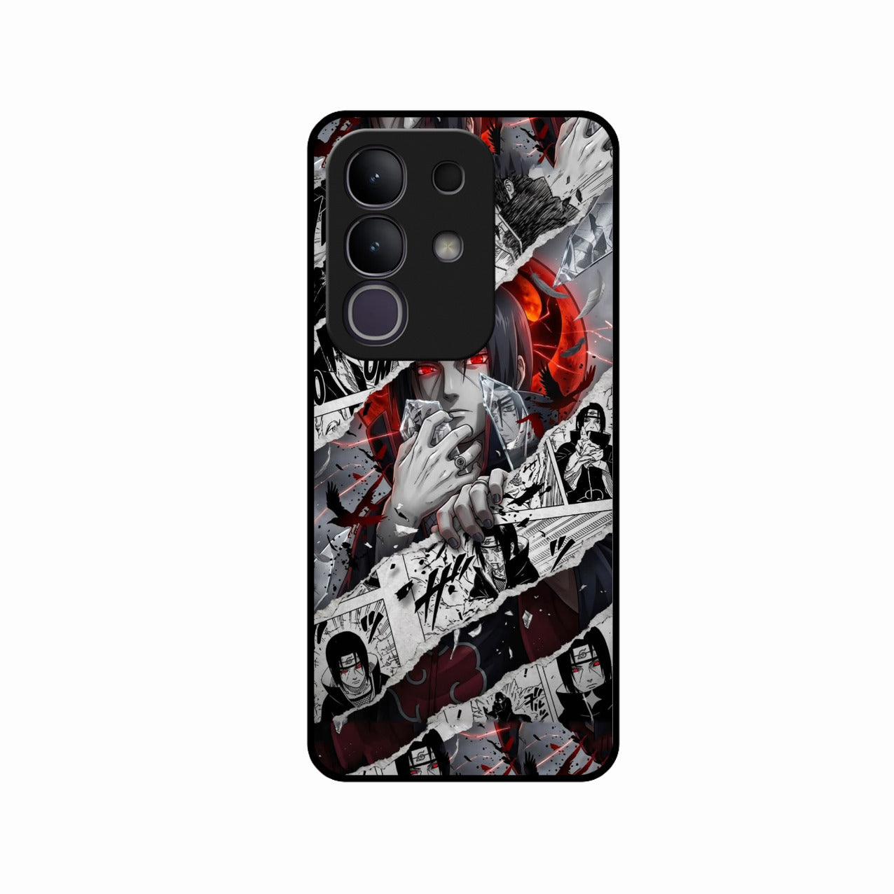 Itachi Uchiha Manga Collage Glass Phone Case for iQOO Z10x 5G
