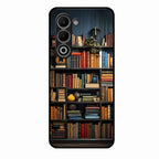 Colorful Bookshelf Art Glass Case Cover for Oppo K13X 5G