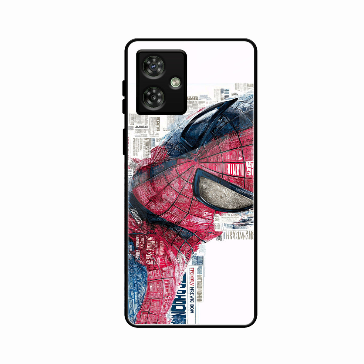 Red Blue Web Hero Glass Phone Cover for Motorola G64 5G