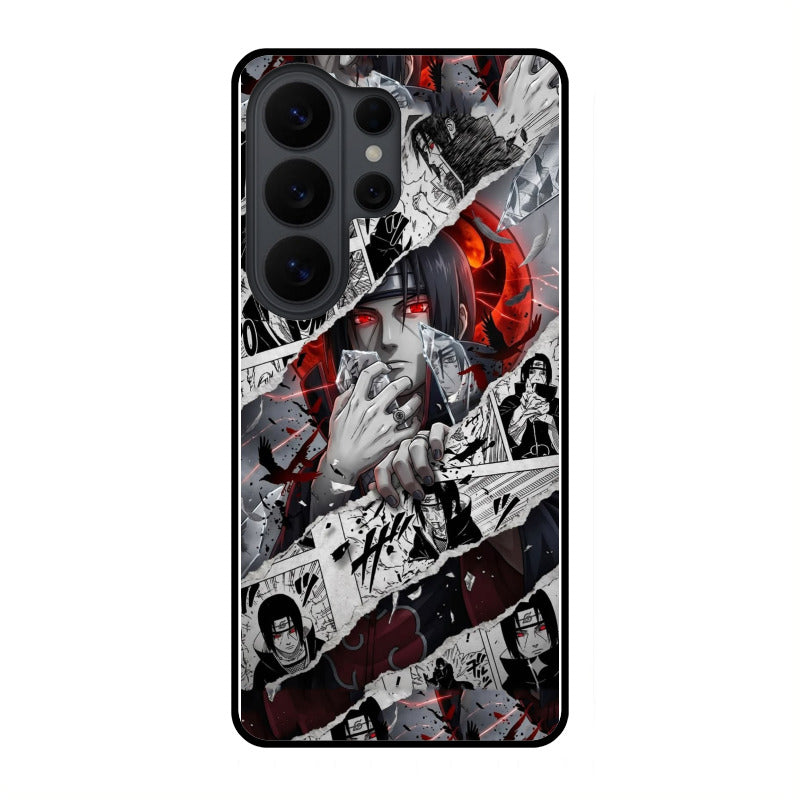 Itachi Uchiha Manga Collage Glass Phone Case for Vivo X50 Pro 5G
