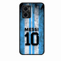 Blue Stripes Number 10 Football Glass Phone Case for Redmi 11 Prime 5G