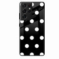 Classic Polka Dot Glass Phone Case for Samsung Galaxy S22 Ultra 5G