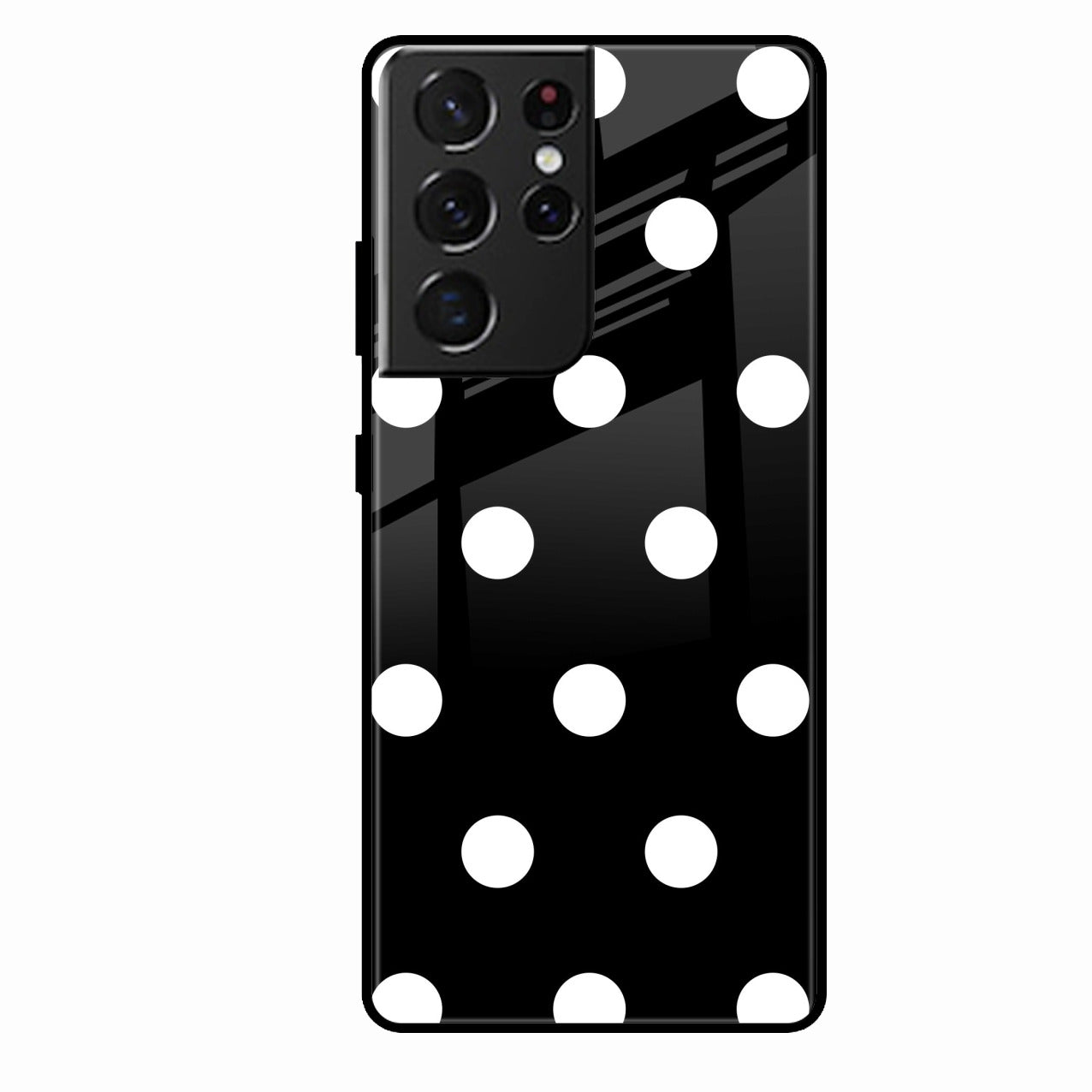 Classic Polka Dot Glass Phone Case for Samsung Galaxy S22 Ultra 5G