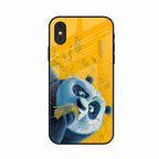 Cute Panda Sketch Premium Glass Phone Case for iPhone XS