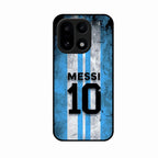 Blue Stripes Number 10 Football Glass Phone Case for OnePlus 15 5G