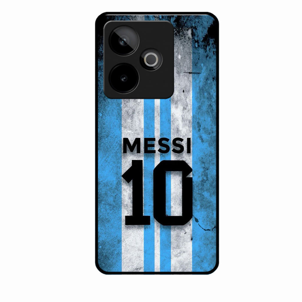 Blue Stripes Number 10 Football Glass Phone Case for Realme Gt 7T 5G