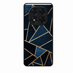 Midnight Gold Geometric Premium Glass Phone Case for Poco X7 5G