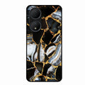 Black Gold Marble Glass Phone Case for Vivo Y100A 5G