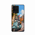 Cartoon Scooter Adventure Premium Glass Phone Case for Motorola Edge 40 5G