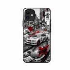Japanese Wave Drift Racing Premium Glass Phone Case for iPhone 11