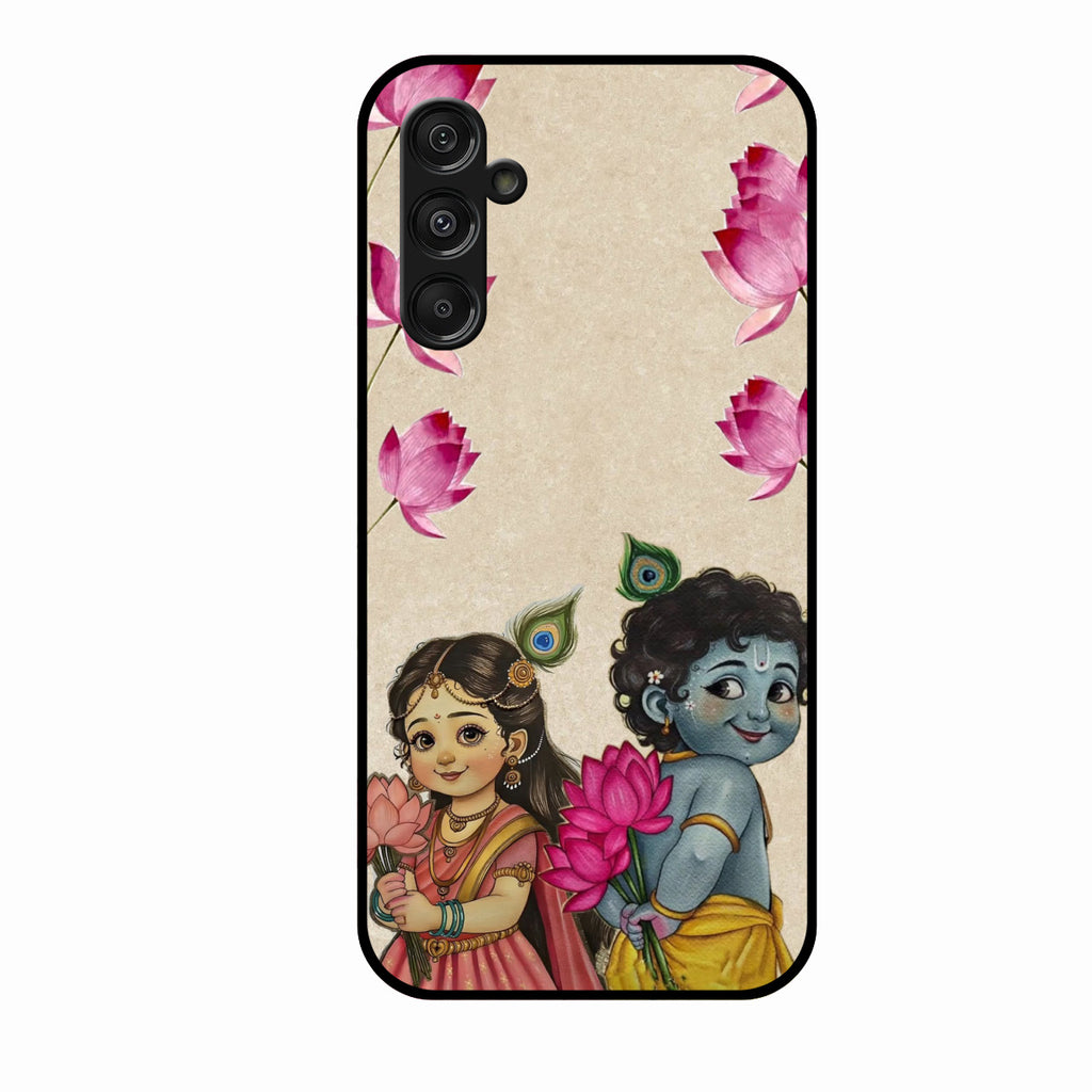 Krishna Eternal Lotus Glass Case for Samsung Galaxy F36 5G