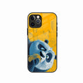 Cute Panda Sketch Premium Glass Phone Case for iPhone 15 Pro Max
