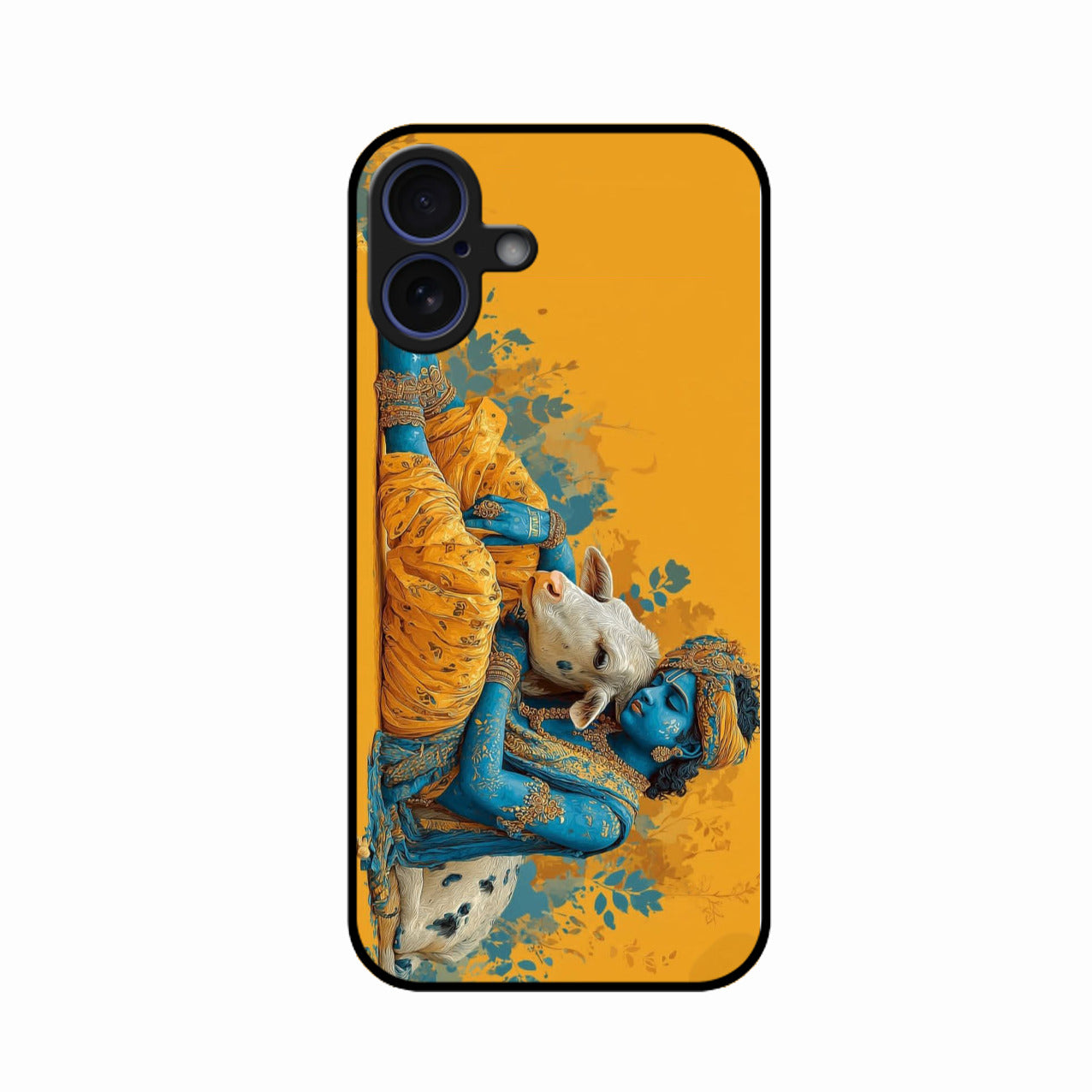 Divine Krishna Gopal Premium Glass Phone Case for iPhone 16 Plus