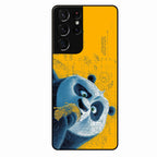 Cute Panda Sketch Premium Glass Phone Case for Samsung Galaxy S21 Ultra