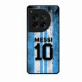 Blue Stripes Number 10 Football Glass Phone Case for Oneplus 12 5G