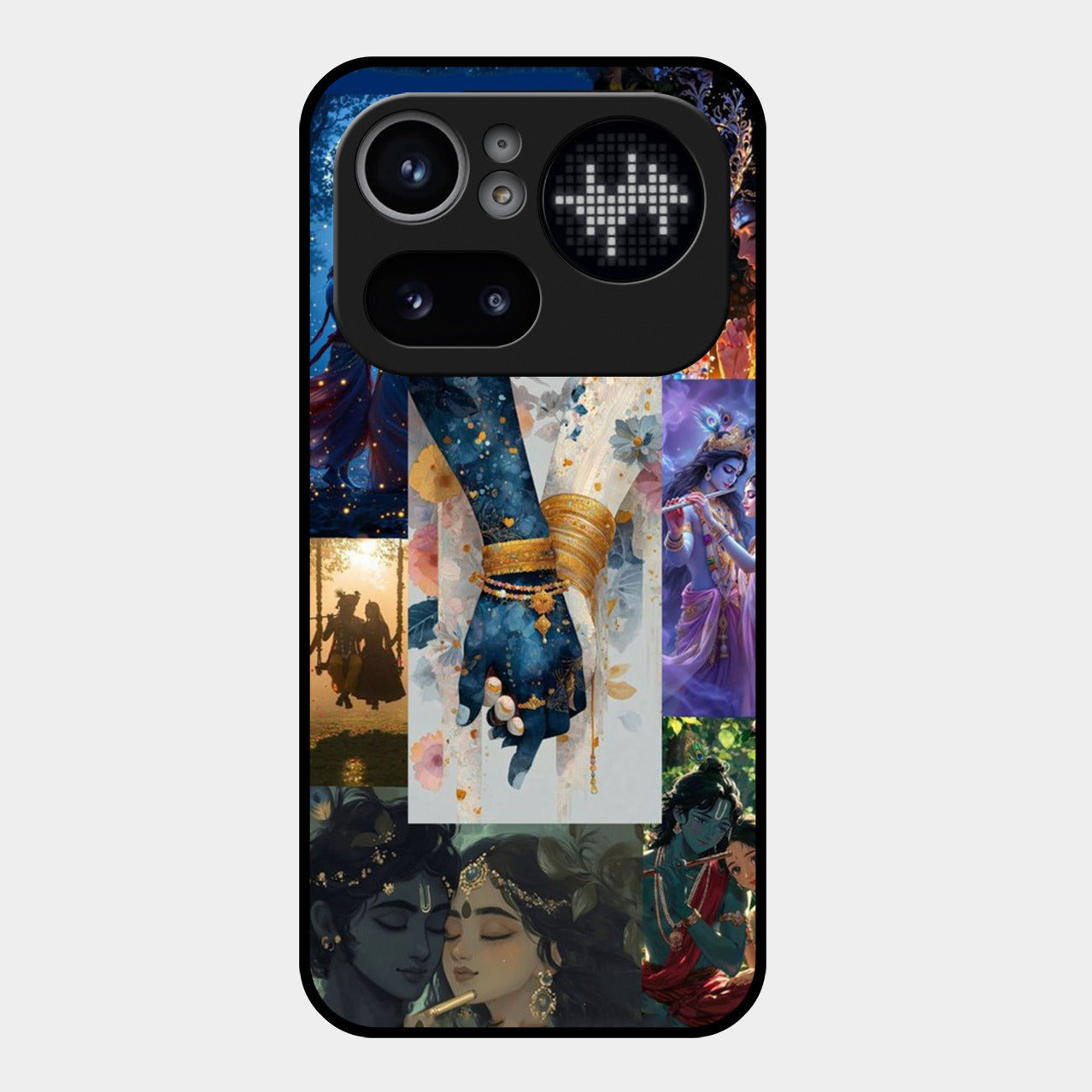 Eternal Radha Krishna Love Glass Phone Case for iPhone XS Max