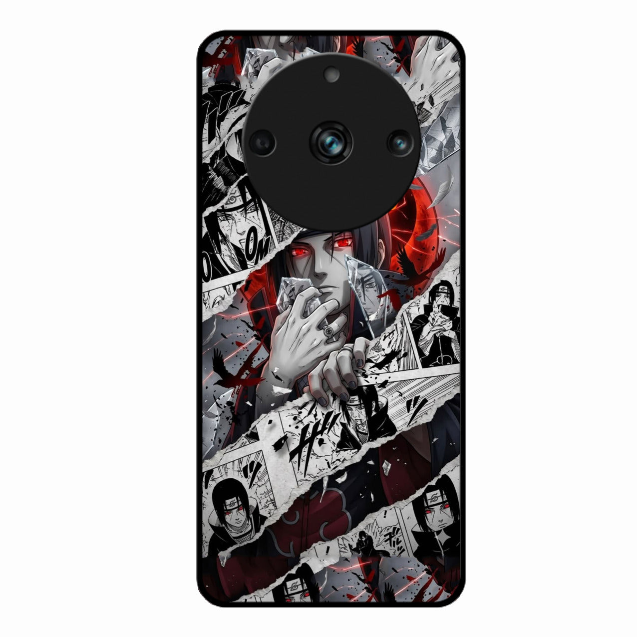 Itachi Uchiha Manga Collage Glass Phone Case for Realme 11 Pro Plus 5G