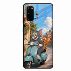 Cartoon Scooter Adventure Premium Glass Phone Case for Samsung Galaxy S20 Fe 5G