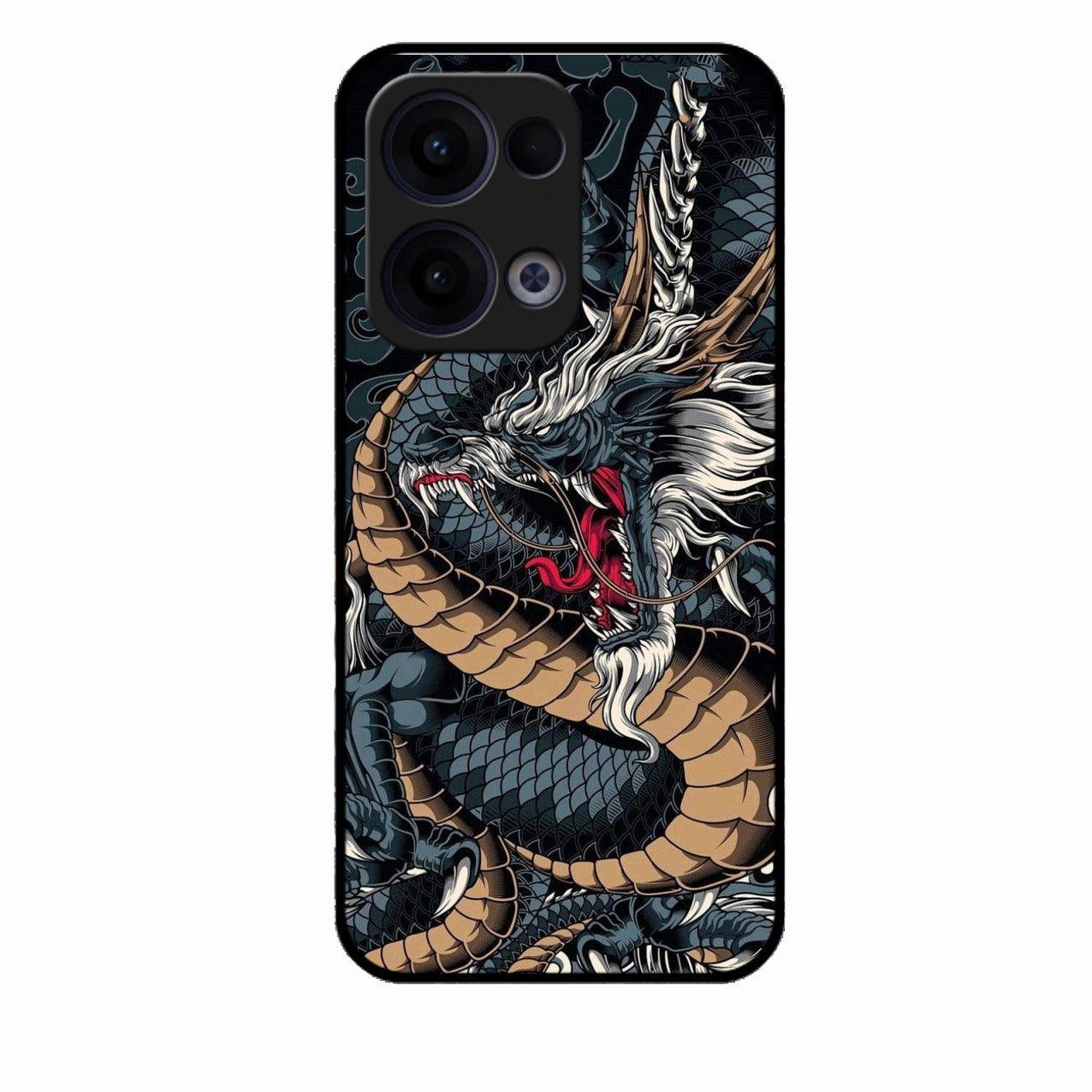Midnight Dragon Glass Phone Case for Oppo Reno 13 5G