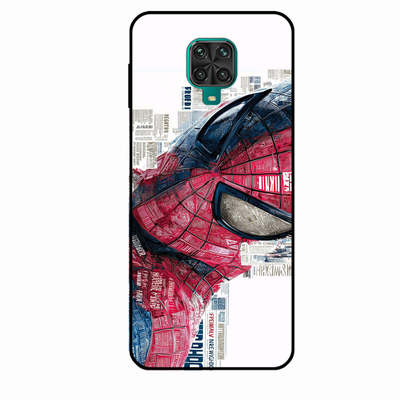 Red Blue Web Hero Glass Phone Cover for Redmi Note 10 Lite
