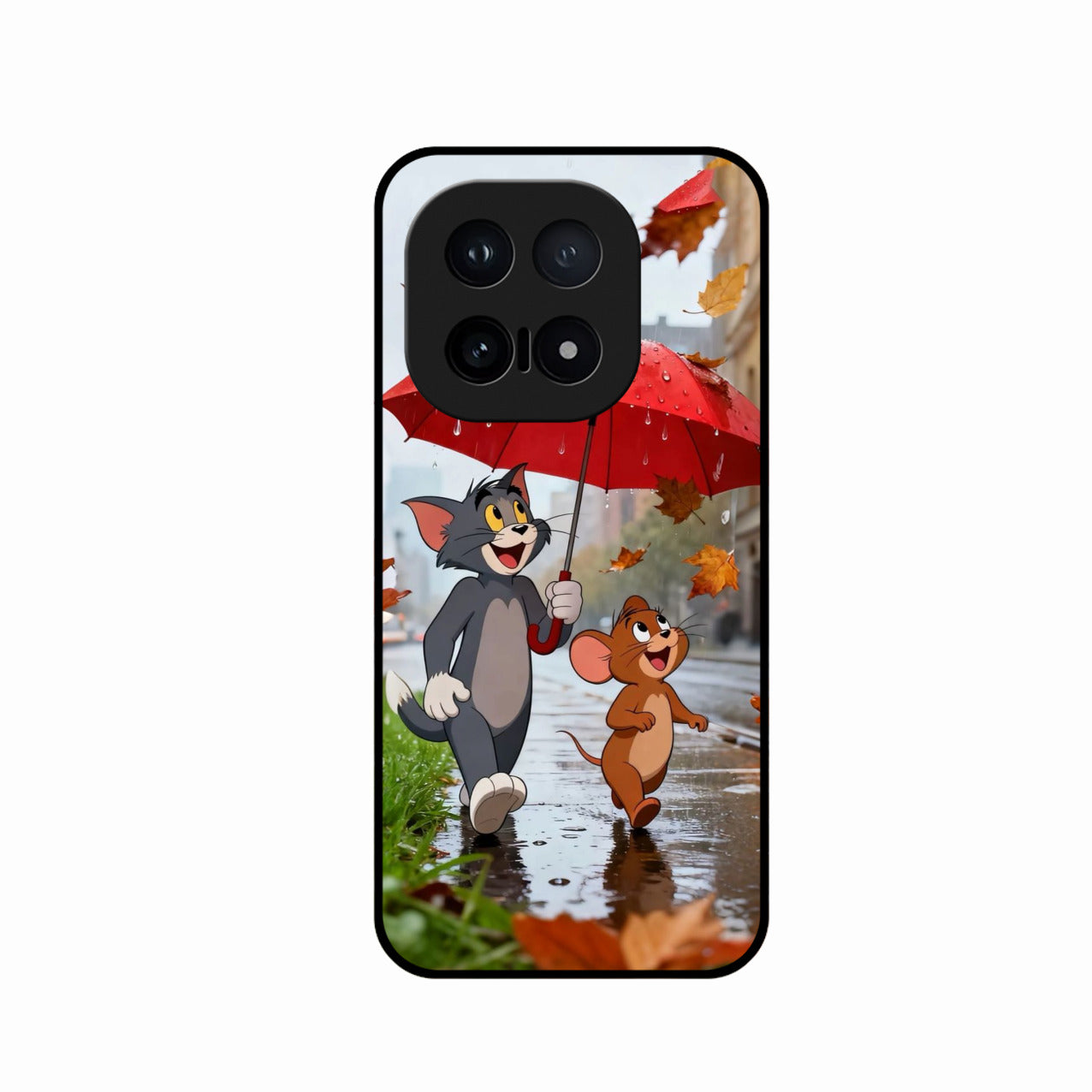 Rainy Day Cartoon Glass Phone Case for iQOO 15 5G