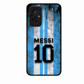 Blue Stripes Number 10 Football Glass Phone Case for Redmi 11 Prime 4G