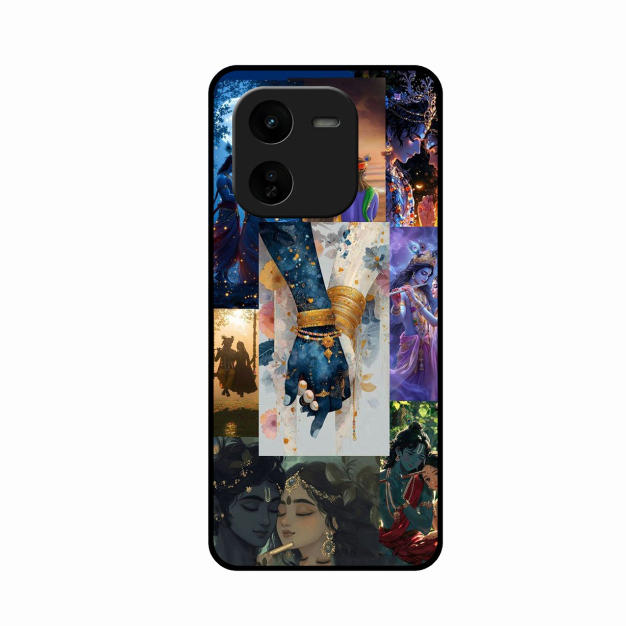 Eternal Radha Krishna Love Glass Phone Case for iQOO Z9X 5G