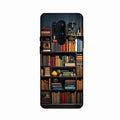 Colorful Bookshelf Art Glass Case Cover for Oneplus 8 Pro