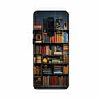 Colorful Bookshelf Art Glass Case Cover for Oneplus 8 Pro