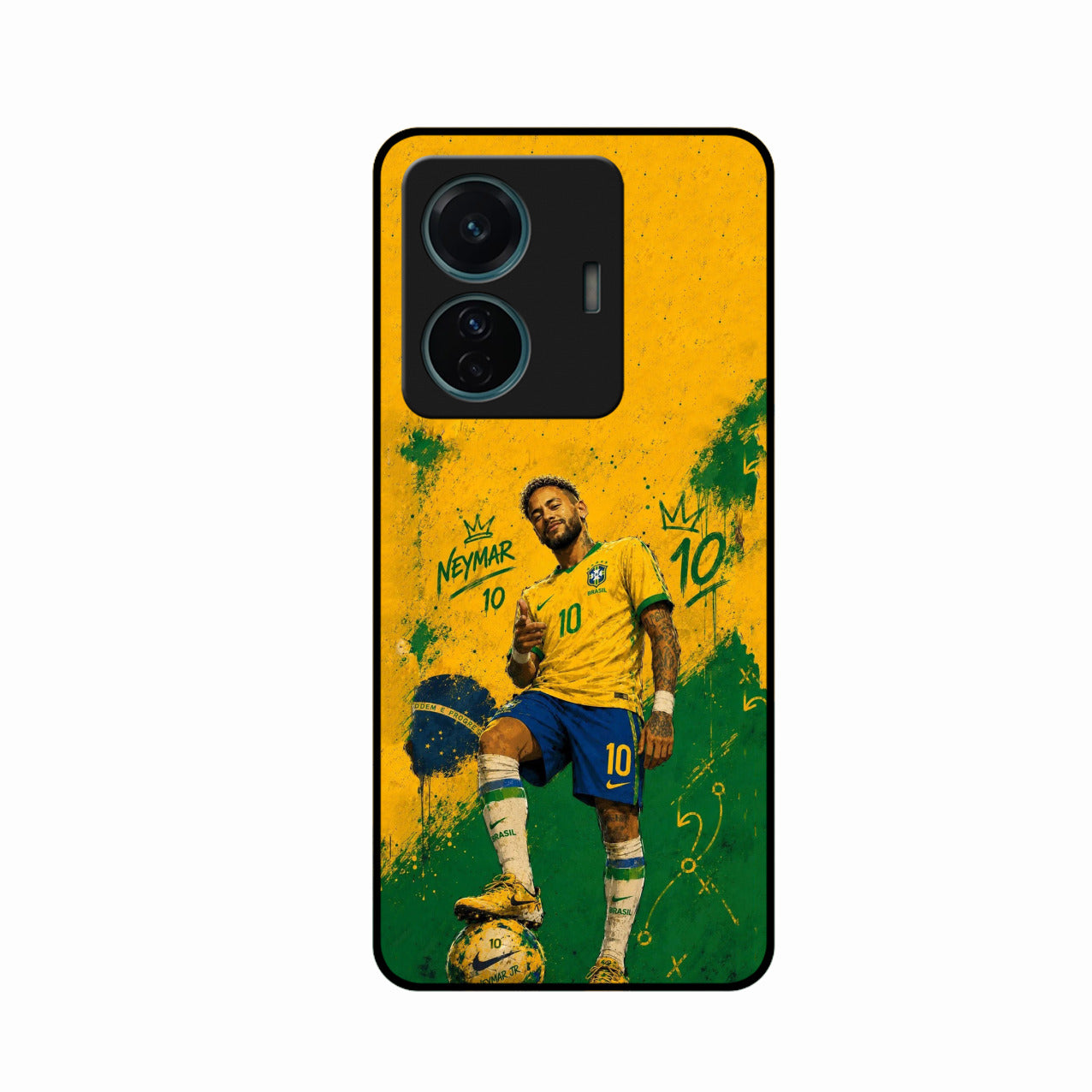 Golden Striker Glass Phone Case for iQOO Z6 Pro 5G