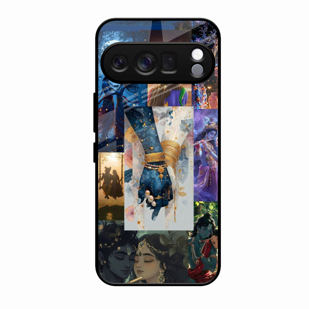 Eternal Radha Krishna Love Glass Phone Case for Google Pixel 10 Pro
