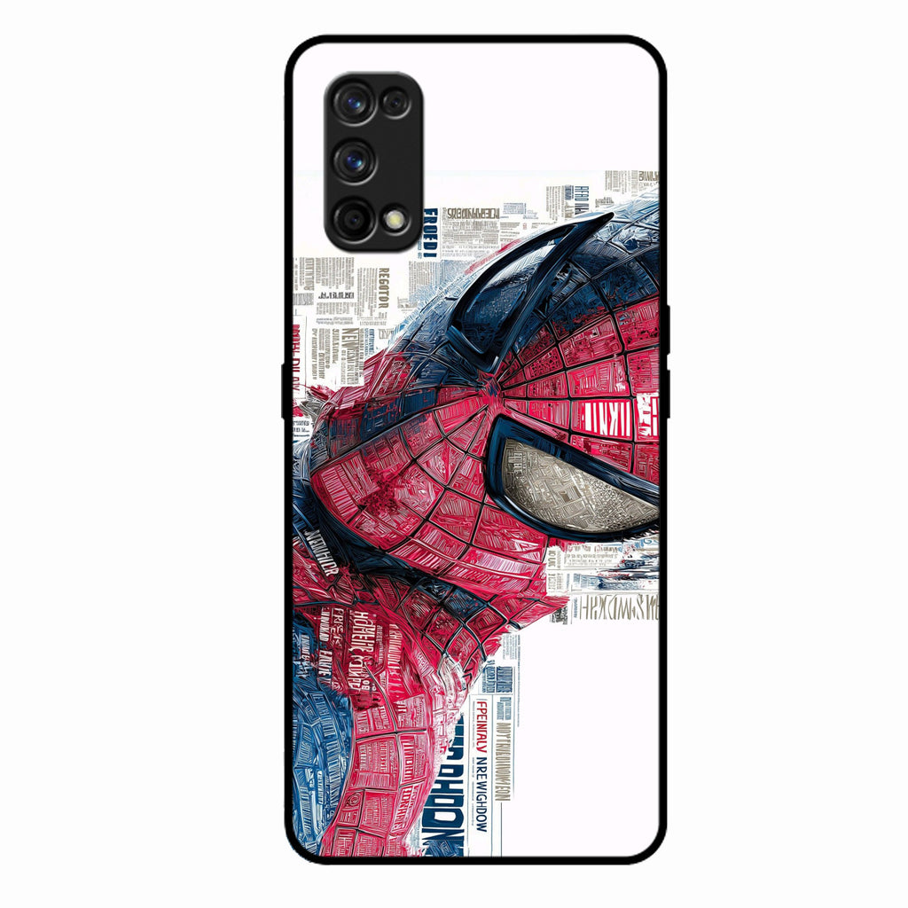 Red Blue Web Hero Glass Phone Cover for Realme 7 Pro - ShopOnCliQ