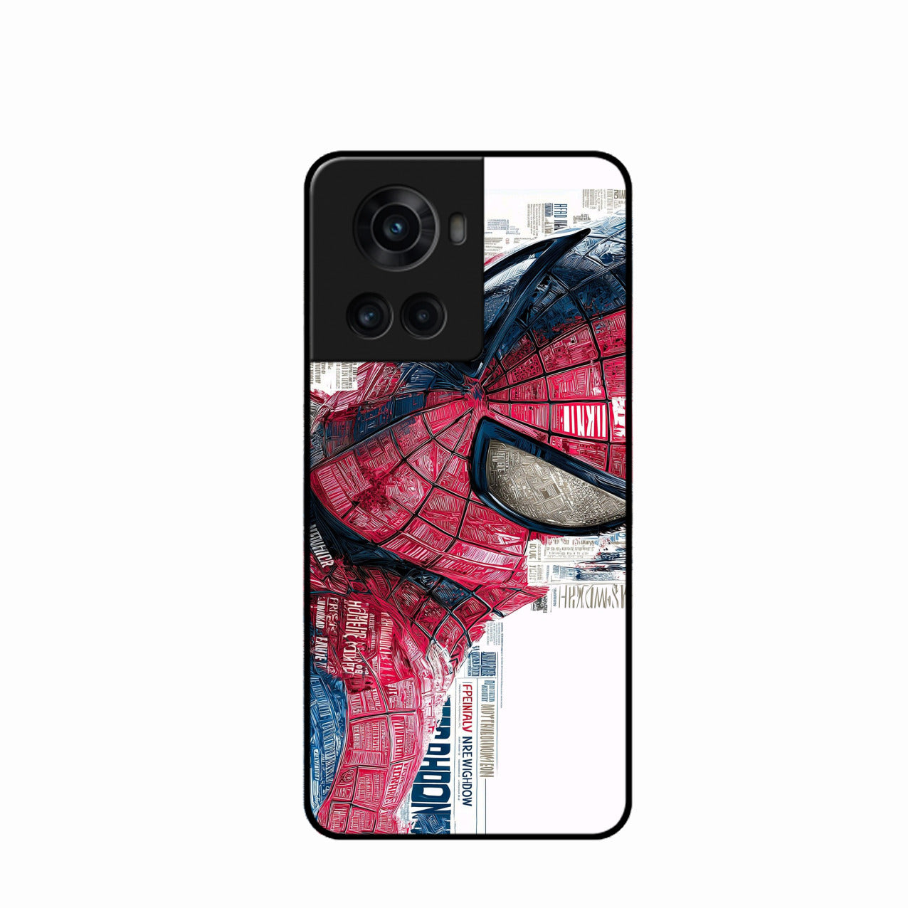 Red Blue Web Hero Glass Phone Cover for Oneplus 10R 5G