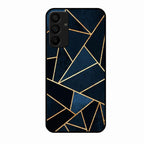 Midnight Gold Geometric Premium Glass Phone Case for Samsung Galaxy A15 5G