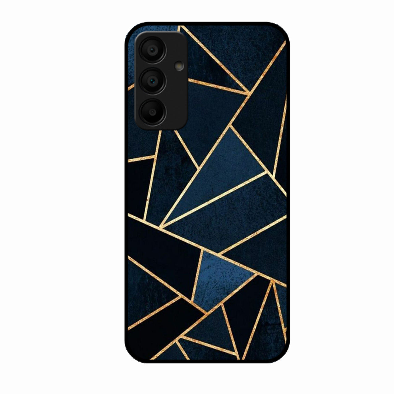 Midnight Gold Geometric Premium Glass Phone Case for Samsung Galaxy A15 5G