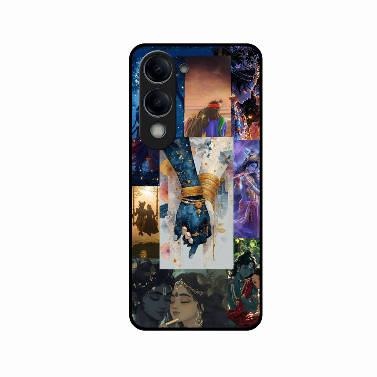 Eternal Radha Krishna Love Glass Phone Case for iQOO Z10 Lite