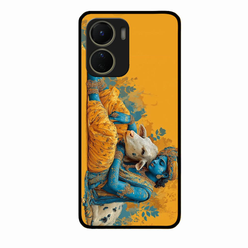 Divine Krishna Gopal Premium Glass Phone Case for Vivo T2X 5G