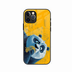 Cute Panda Sketch Premium Glass Phone Case for iPhone 13 Pro Max