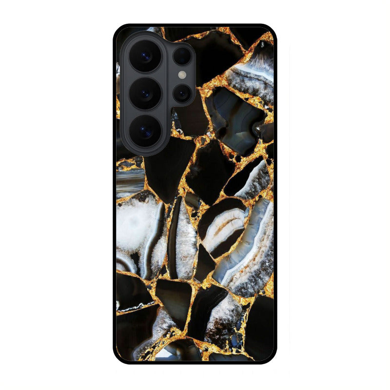 Black Gold Marble Glass Phone Case for iQOO 7 5G