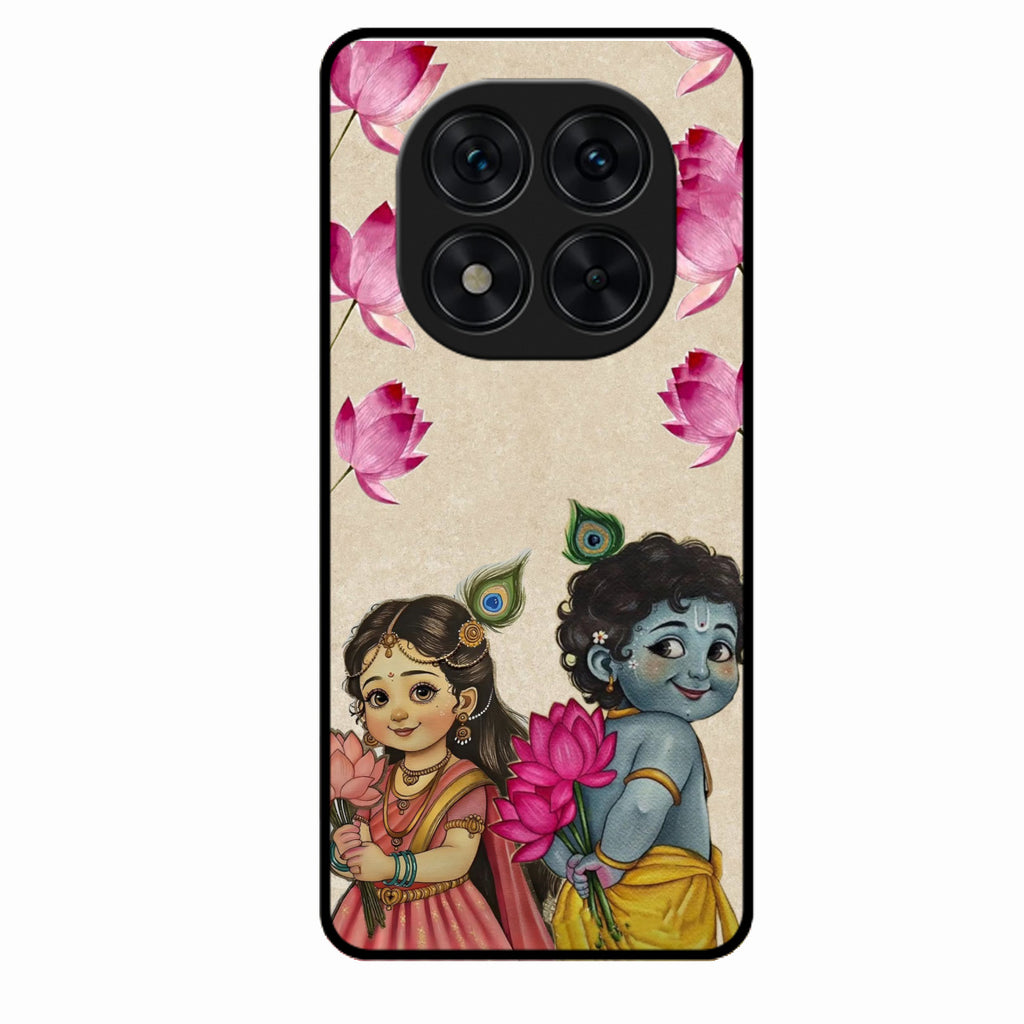 Krishna Eternal Lotus Glass Case for Redmi Note 14 Pro 5G