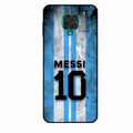 Blue Stripes Number 10 Football Glass Phone Case for Redmi Note 9 Pro