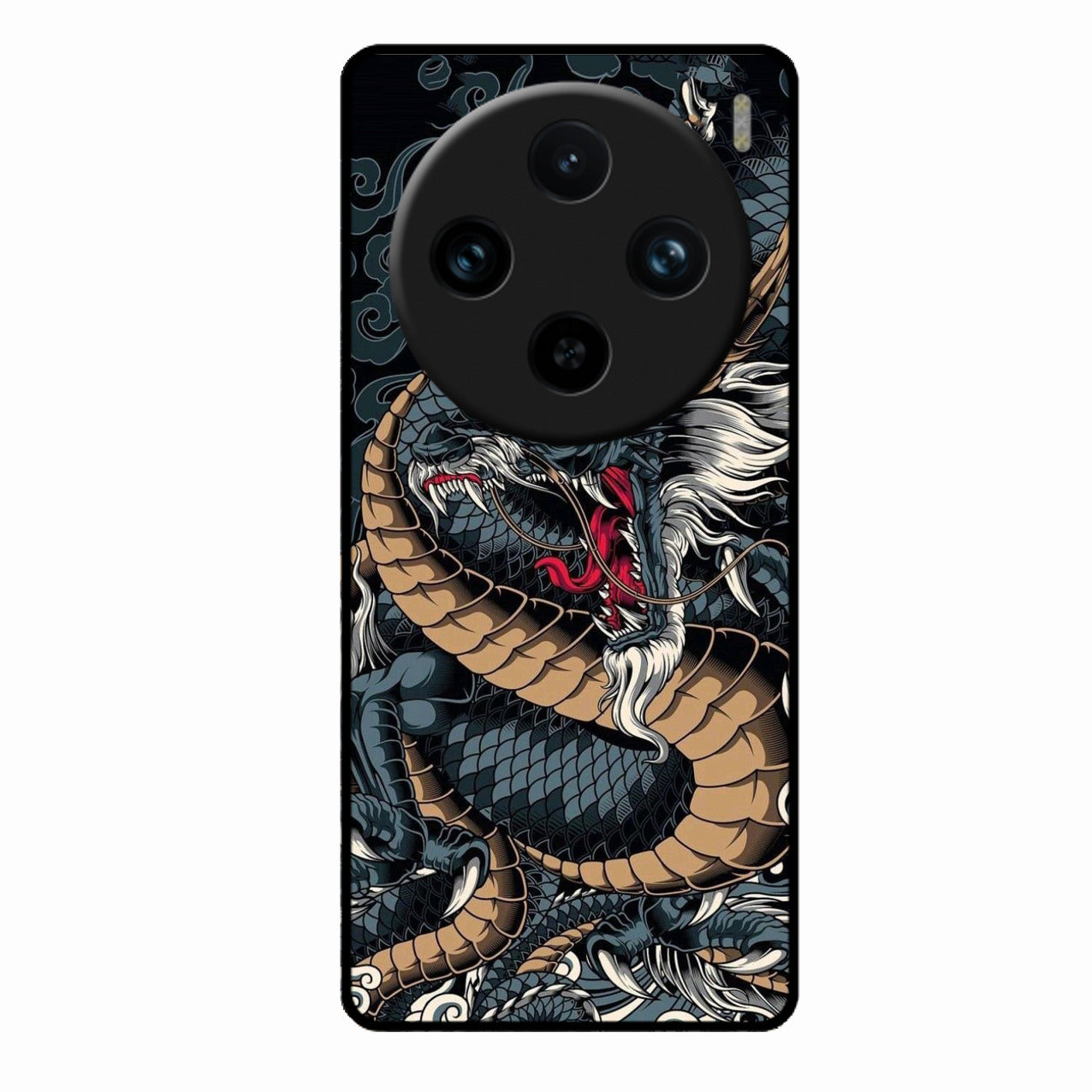 Midnight Dragon Glass Phone Case for Vivo X100 Pro 5G