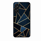 Midnight Gold Geometric Premium Glass Phone Case for Samsung Galaxy A56 5G
