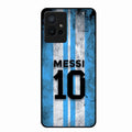 Blue Stripes Number 10 Football Glass Phone Case for Vivo Y75 5G