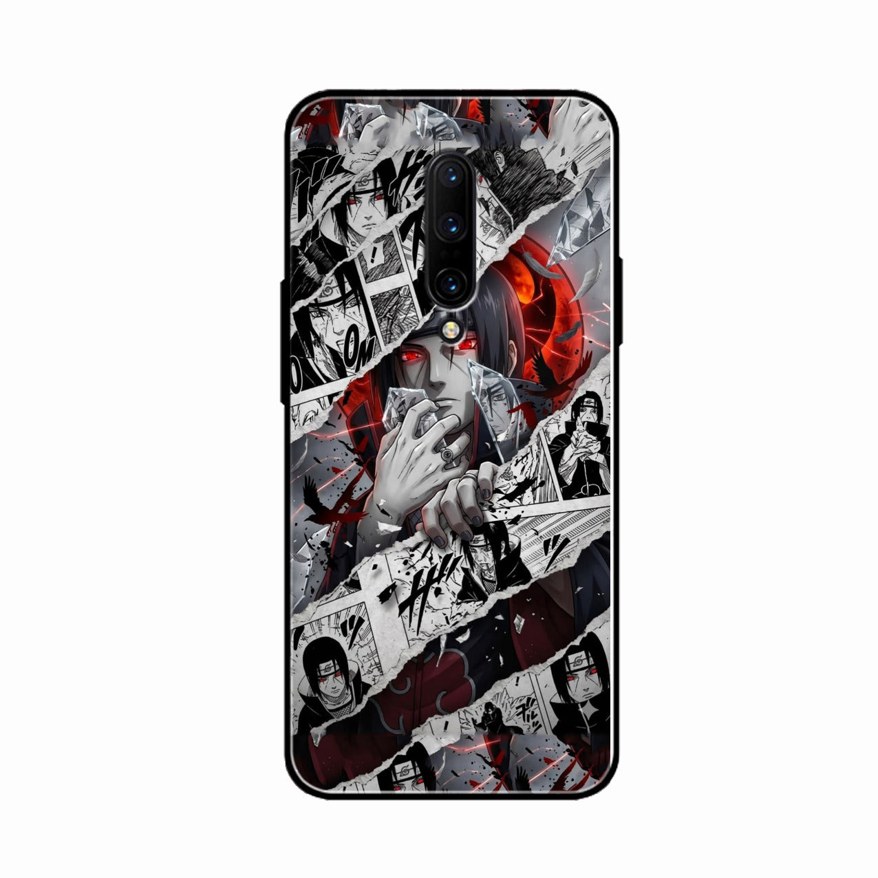 Itachi Uchiha Manga Collage Glass Phone Case for Oneplus 7 Pro